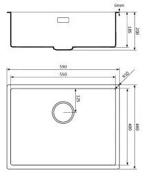 Lorreine pia de quartzo preta 55x40cm embutida, instalação ao nível da bancada, preta com válvula cesto gun metal 1208954043