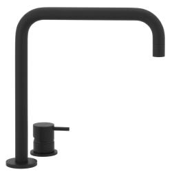 Waterevolution Flow misturador de lavatório de 2 furos bica alta 222 preto fosco T122HPR