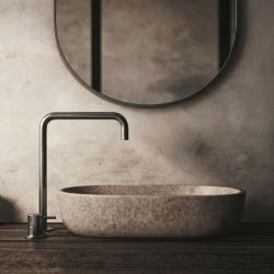 Waterevolution Flow misturadora de lavatório de 2 furos, bica alta 222 PVD Gun Metal T122HGME