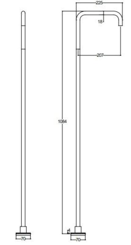 Waterevolution Flow Torneira de lavatório independente Bica PVD Gun metal T1.676.GM.E