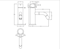Waterevolution Flow torneira misturadora para bidé PVD escovado Cobre T120CPE