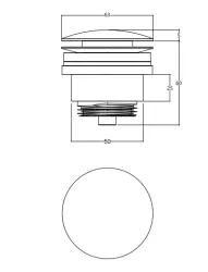 Waterevolution Flow válvula de drenagem 1.1/4 Aço Inoxidável VAL1IE