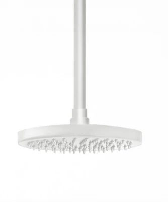 Chuveiro de cabeça Waterrevolution Flow 250 mm com conexão de teto branco fosco T164225BR