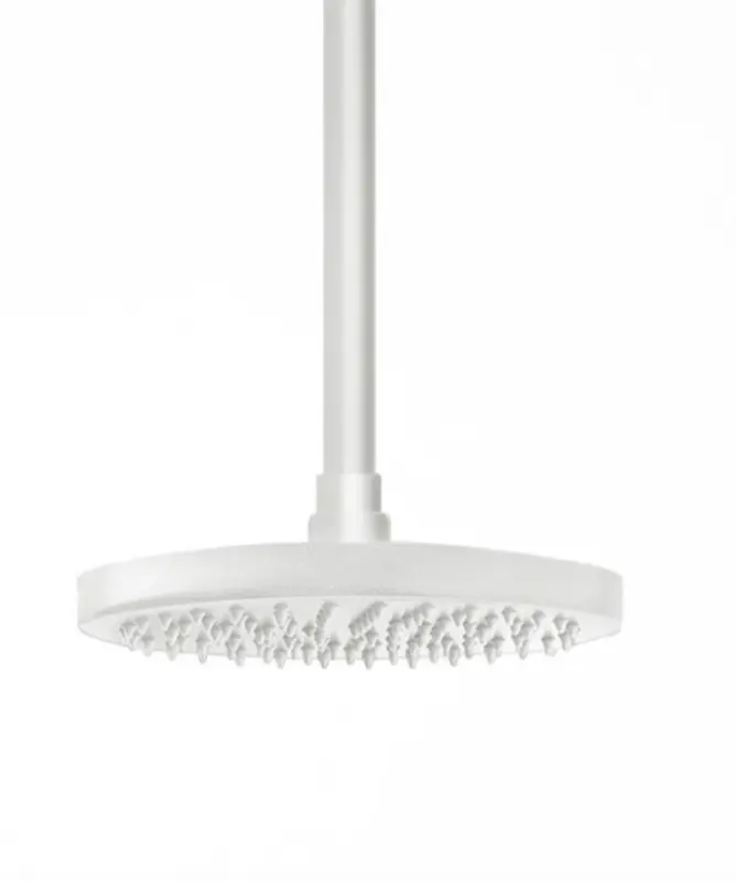 Waterevolution Flow overhead shower 250 mm with ceiling connection, matte white T164225BR