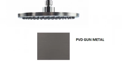 Waterevolution Flow Chuveiro de Teto 250mm PVD Gun Metal T164325GME