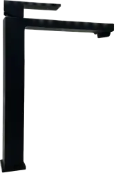 PB Kiki misturador monocomando alto para lavatórios de bacia preto fosco