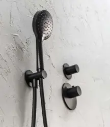 SB AESTHETICS Torneira Termostática Embutida Round com 1 Saída / Torneira de Fecho Preto Fosco 1208954898