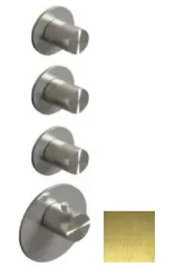 SB 316 AESTHETICS Torneira termostática embutida redonda com 3 saídas/ 3x válvula de fechamento PVD ouro escovado 1208954966