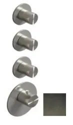 SB 316 ESTÉTICA Misturador termostático embutido com 3 saídas/ 3x válvula de fechamento PVD metal escovado 1208954967