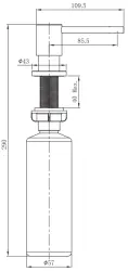 Lorreine Dender dispensador de sabão embutido em aço inoxidável totalmente fosco branco 1208955081