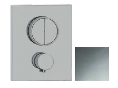 SB Push Square Misturador Termostático Embutido com Botão de Comutação e Regulador de Volume Cromado 1208955122