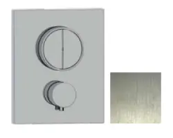SB Push Square Embutir misturador termostático com desviador de botão de pressão e regulador de volume Aço Inoxidável 1208955123