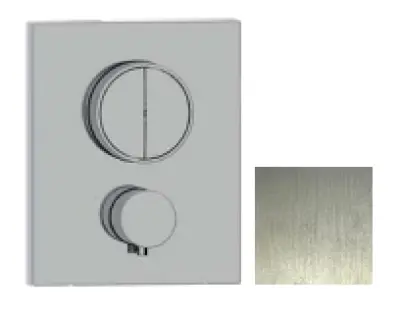 SB Push Square Embutir misturador termostático com desviador de botão de pressão e regulador de volume Aço Inoxidável 1208955123
