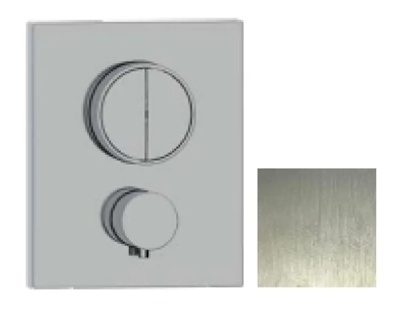SB Push Square concealed thermostatic mixer with push button diverter and flow regulator stainless steel 1208955123