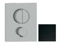 SB Push Square Embutida Misturadora Termostática com Comutador de Botão de Pressão e Controle de Volume Preto Fosco 1208955126
