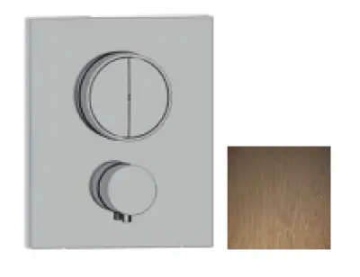 SB Push Square Embutida Válvula Termostática com Interruptor de Botão e Regulador de Volume PVD Cobre 1208955128