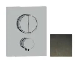SB Push Square Embutir misturador termostático com botão de pressão desviador e controlador de volume PVD gun metal 1208955131