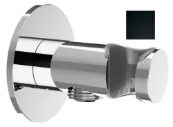SB Rubinetterie Universale suporte de chuveiro de mão com abastecimento de água preto fosco 1208955198