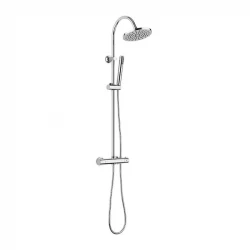 Aquadesign Orly conjunto de duche termostático com chuveiro de efeito chuva cromado