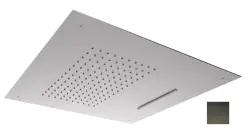 SB Square 316 Chuveiro embutido com efeito cascata 50x50cm cabeça de chuveiro de teto PVD gun metal 1208955320