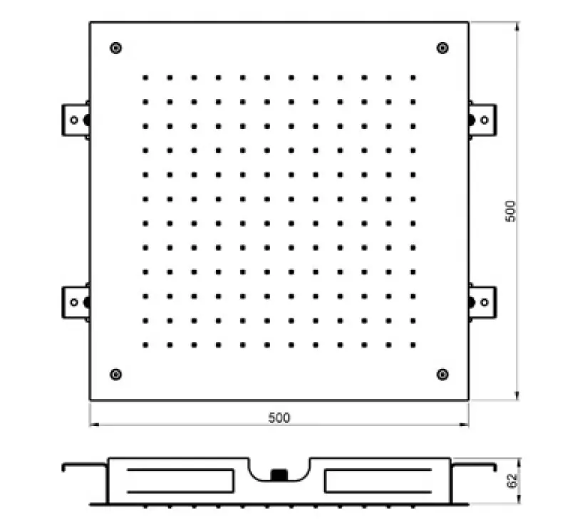 SB Square 316 Rain Shower Built-in 50x50cm PVD Copper 1208955321