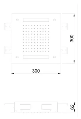 SB Easy Cromoterapia Chuveiro de embutir 30x30cm totalmente em aço inoxidável 1208955427