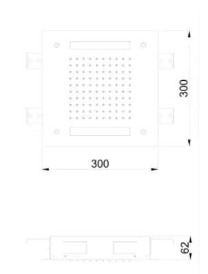 SB Easy Chuveiro de Embutir 30x30cm Branco Fosco com Iluminação 1208955440
