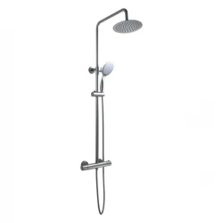 Aquadesign Valence conjunto de chuveiro termostático com chuveiro de efeito chuva cromado