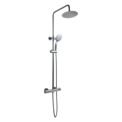 Aquadesign Valence conjunto de chuveiro termostático com chuveiro de efeito chuva cromado