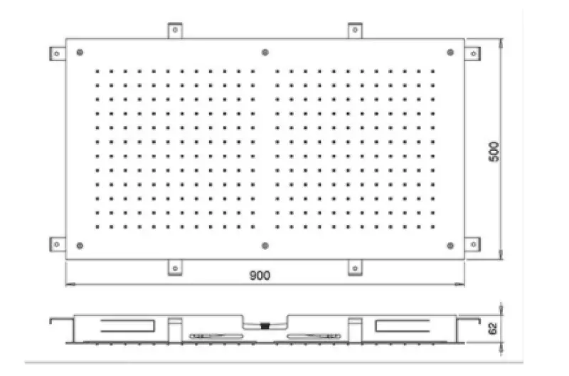 SB Temptation Built-in Rectangular Rain Shower 900x500mm Fully Stainless Steel 1208955700
