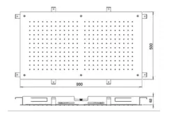SB Temptation Chuveiro Embutido Retangular 900x500mm Preto Fosco 1208955711