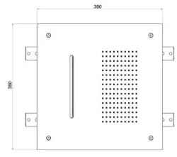 SB Square Chuveiro Embutido 2 Jatos Fosco Branco 1208955756