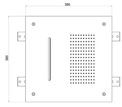 SB Square Chuveiro Embutido 2 Jatos Fosco Branco 1208955756