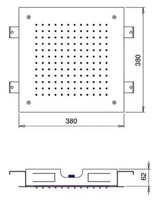 SB Temptation Chuveiro de embutir quadrado 38x38cm Branco Fosco 1208955762