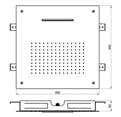 SB Square XL Chuveiro Embutido 2-Jatos Branco Fosco 1208955768