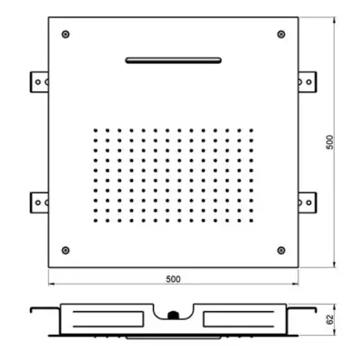 SB Square XL Chuveiro Embutido 2-Jatos Branco Fosco 1208955768