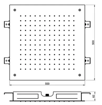 SB Temptation Chuveiro de Embutir Quadrado 50x50cm Branco Fosco 1208955777