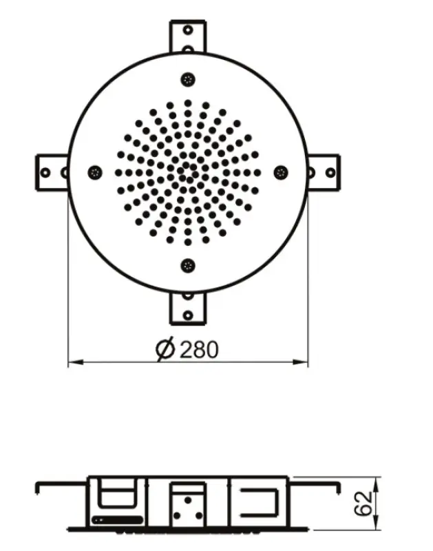 SB Round Temptation Built-In Rain Shower PVD Gold 1208955786