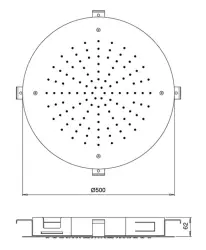 SB Round Temptation Chuveiro Embutido 50 cm Branco Fosco 1208955807
