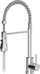 Torneira de cozinha Quadri Derby com bico flexível e chuveiro com 2 tipos de jatos cromado 1208955915