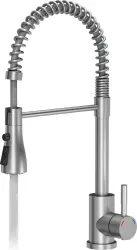 Quadri Derby misturador de cozinha com bica flexível e ducha com 2 tipos de jato em aço inoxidável 1208955916