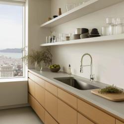 Quadri Derby misturador de cozinha com bica flexível e ducha com 2 tipos de jato em aço inoxidável 1208955916