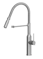 Quadri Stamford torneira de cozinha alta com bica flexível em inox 1208956080