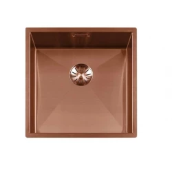 Lorreine 42WT-Copper bancada de trabalho pia de aço inoxidável cobre 42x42cm para embutir em cerâmica ou pedra natural