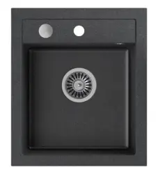 Quadri Londres pia de granito antracite 43x50 cm com furo para torneira 1208956318