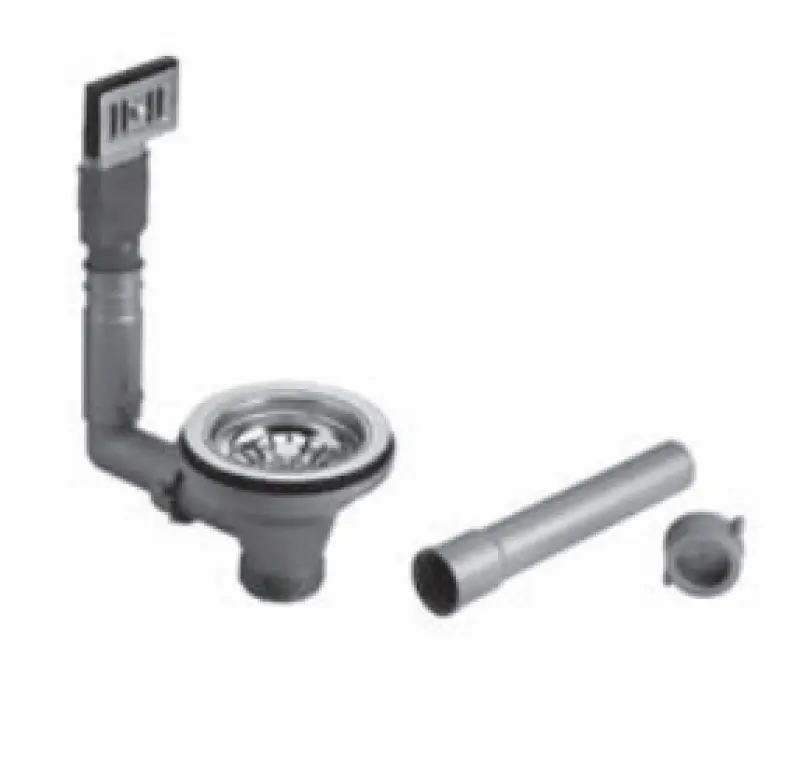 Conjunto de drenagem PB clássico em latão natural (descolorido) com transbordamento para pia de cozinha e tampa de cesto ajustável 1208956479