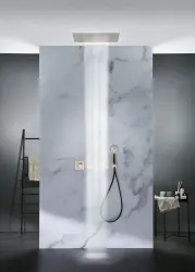 SB Square 316 Chuveiro Embutido de Teto Velvet Temptation com Cromoterapia LED e Cascata Branco Fosco 1208956743