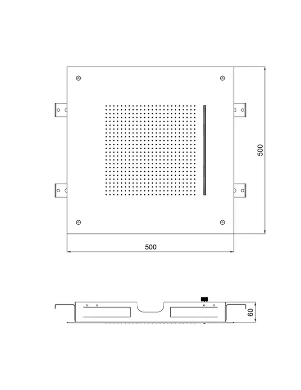 SB Square 316 Built-in Rain Shower Velvet Temptation and Waterfall Matte Black 1208956749