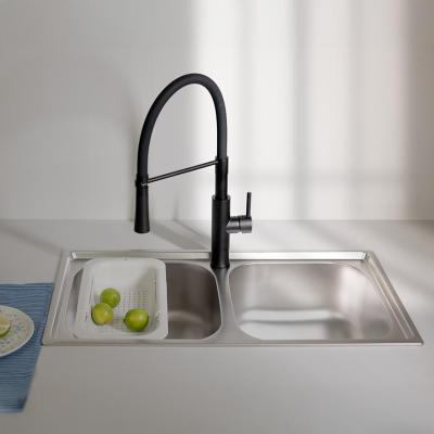 Ausmann Basic pia dupla de sobrepor em aço inoxidável 78x43 cm, incluindo sifão 1208956995