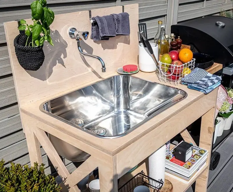 Aquadesign Utility pia de despejo 55x45 cm para a despensa ou garagem, incluindo suportes 1208957003